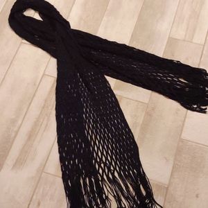Black Fishnet Shawl Wrap